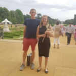 James & Victoria pose at the Antiques Roadshow in Wrest Park