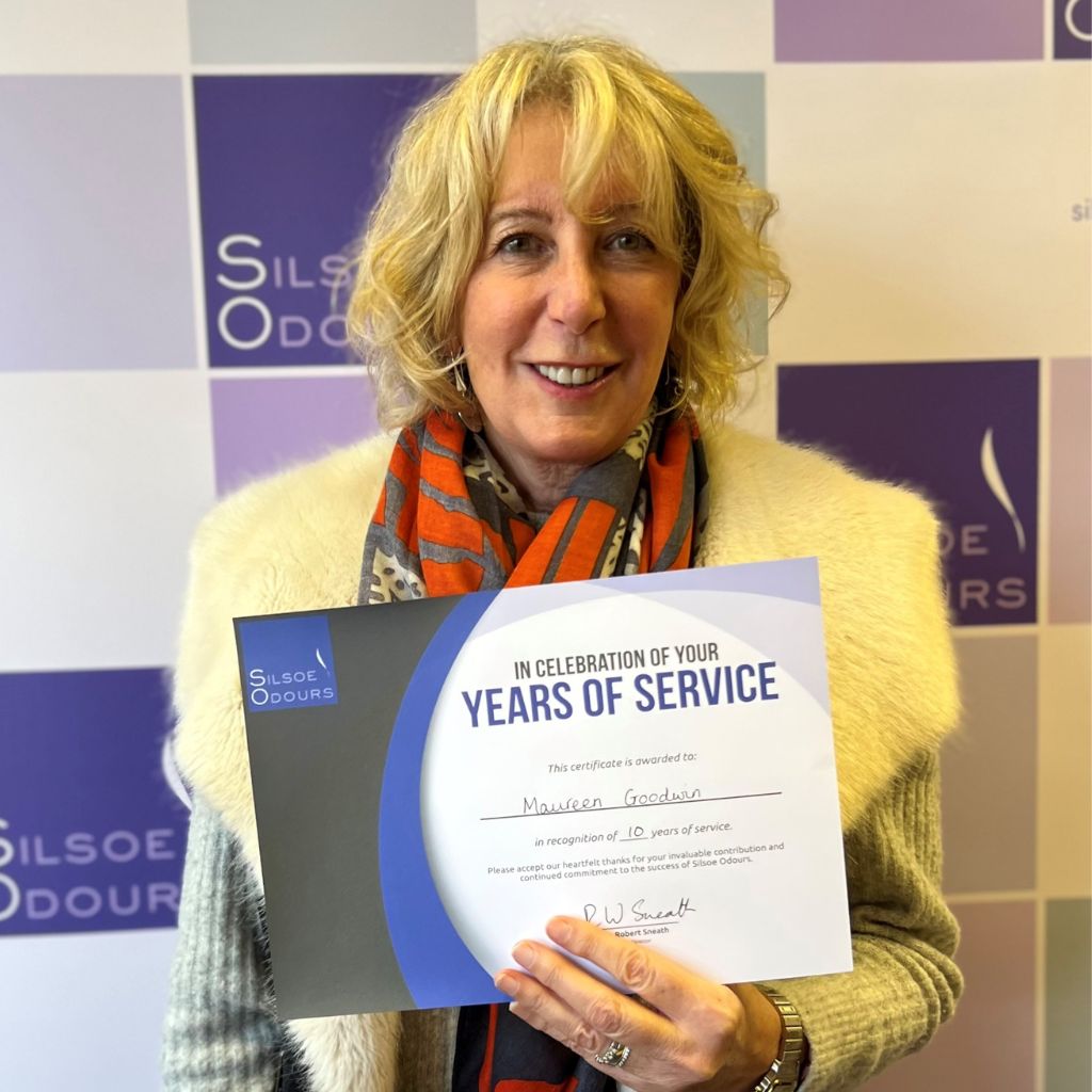 10 Years of Service for Odour Panellist Maureen Goodwin