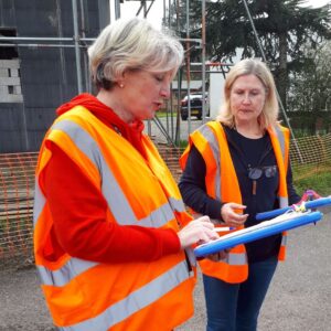 You can often find Maureen conducting sniff surveys on site