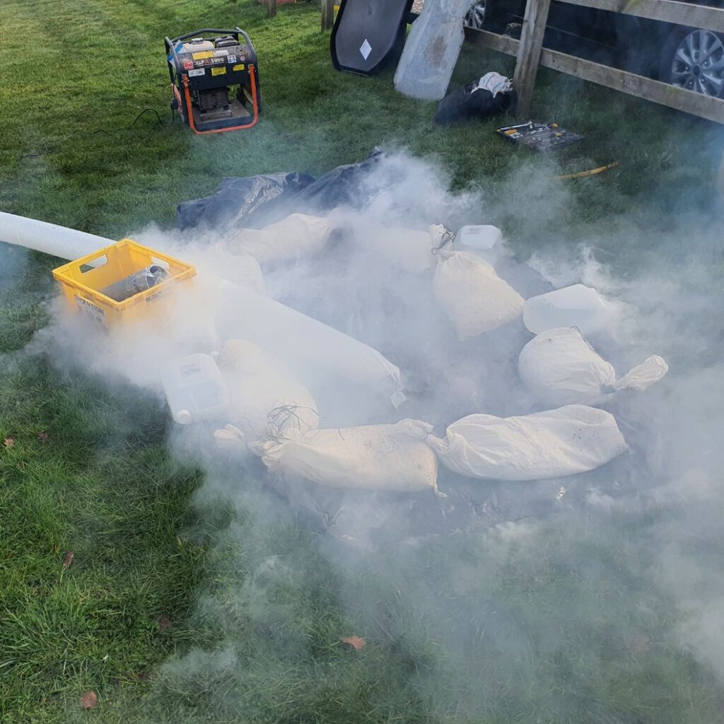 Smoke Testing conducted by specialist odour experts at Silsoe Odours