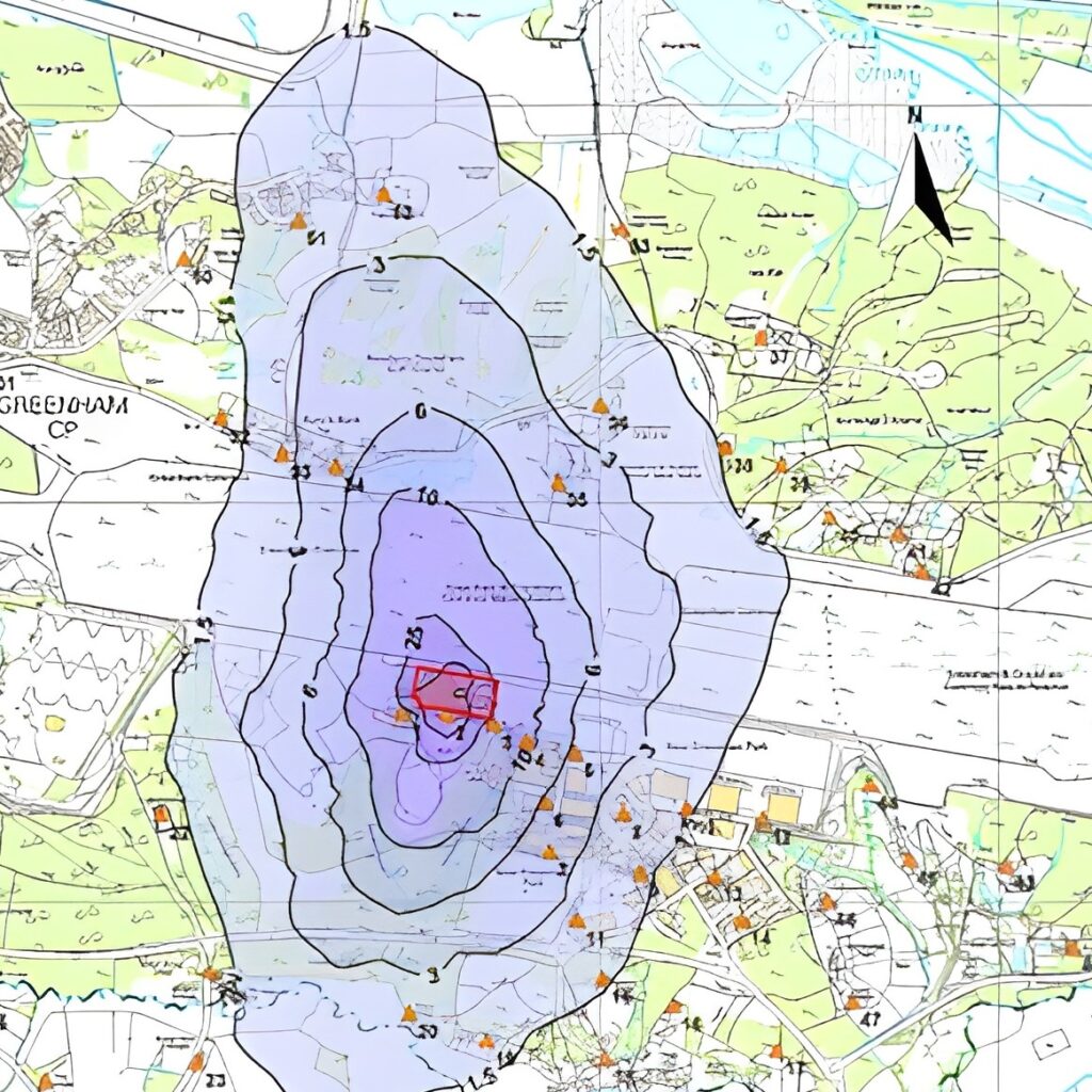 odour modelling - map